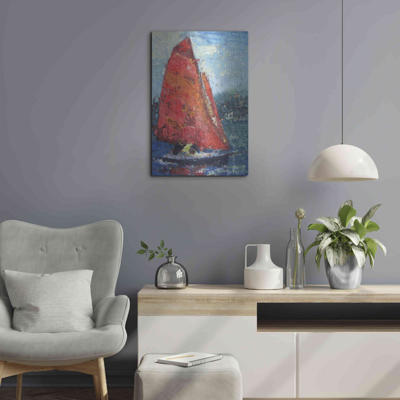 " Red Sail " by Beth Forst, 24" H x 16" W