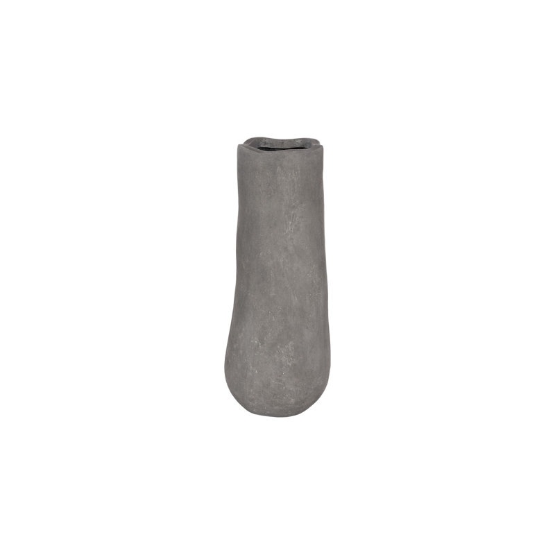 Organic Tall Vase, Gray