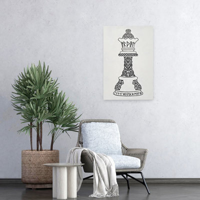 Viking Chess Queen Wall Art Print by HUGO - Wrapped Canvas Print