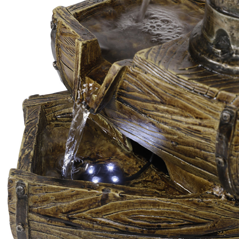 Outdoor Cascade Fountain with Lights