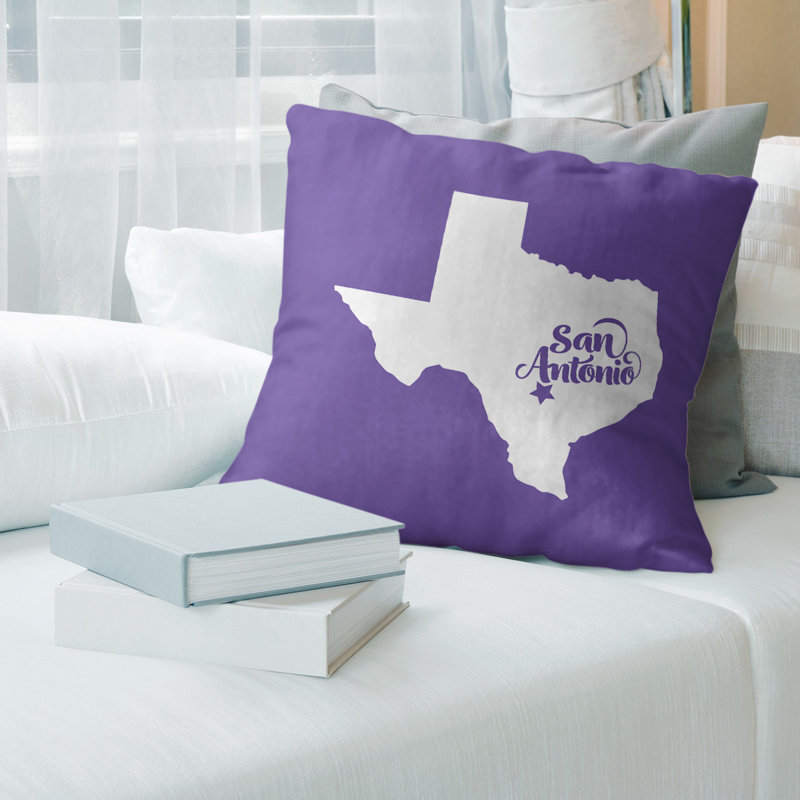 Coussin, San Antonio, 20 po x 20 po, Mauve