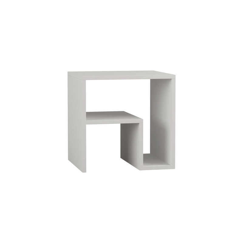 Amethist End Table, White