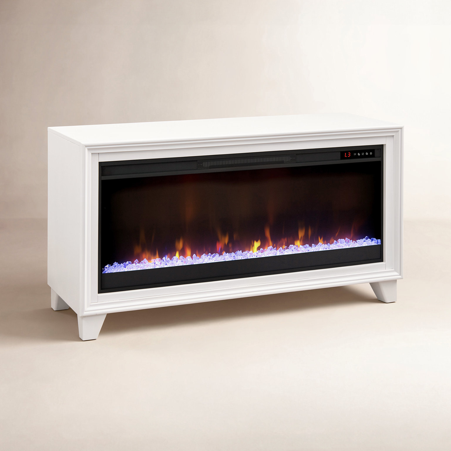 Satie 48" Modular Electric Fireplace, White