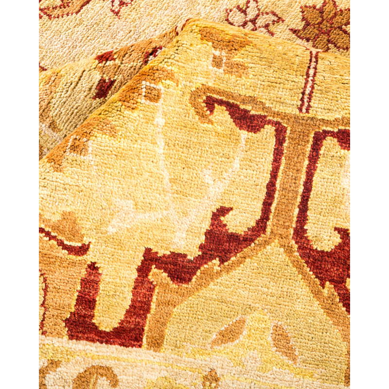 Robinto One-of-a-Kind 6' 3" X 9' 3" 2000s Wool Area Rug in Yellow