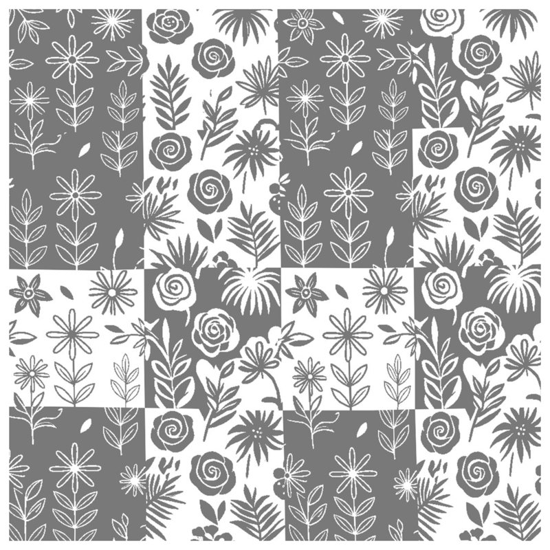 Rideaux de douche à motif floral, L 70 po x H 72 po