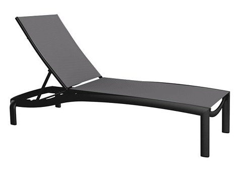 Chaise longue simple 78,5 po Kor, Rincon, Obsidienne