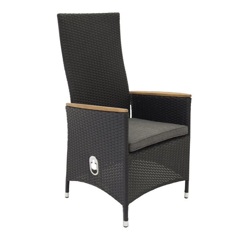 Mabton Stacking Patio Dining Armchair with Cushion