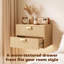 Modern Floating Nightstands Set of 2 Wall-Mounted Bedside Tables White Ribbed 2-Drawer 40x30x27.6cm No Legs-1982352522