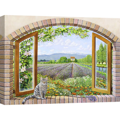 Window In Provence by Andrea Del Missier - Wrapped Canvas Painting