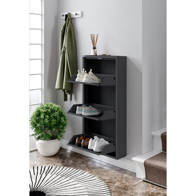 Armoire à chaussures en métal à 3 portes AYK avec ventilation avant