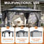 14 pi. L 12 pi. D Pavillon de jardin en aluminium