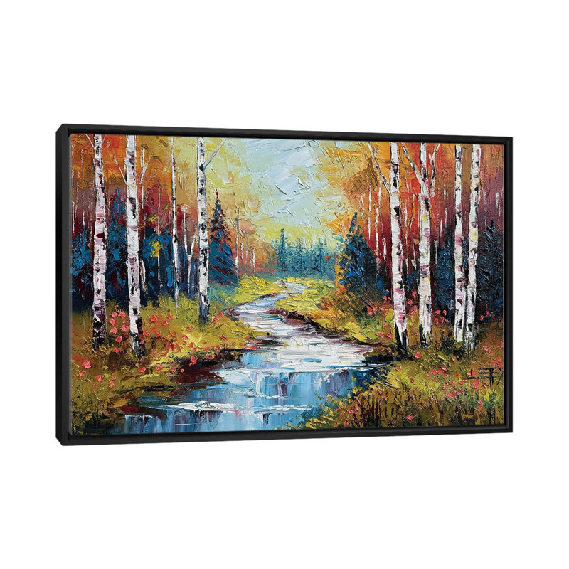 «Fall Enchantment», reproduction d'art sur toile encadrée, Noir, Reproduction encadrée sans passe-partout, H 32 po x l 48 po