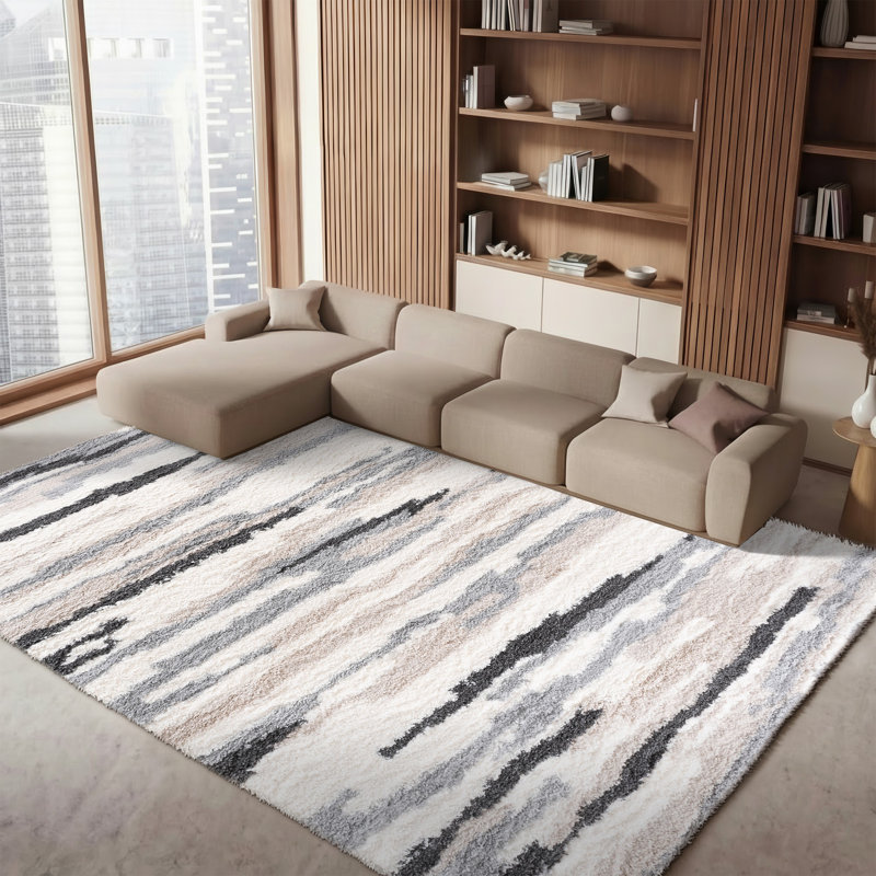 Fontana Shag 800 Performance Striped Rug, Rectangle 8' x 10'