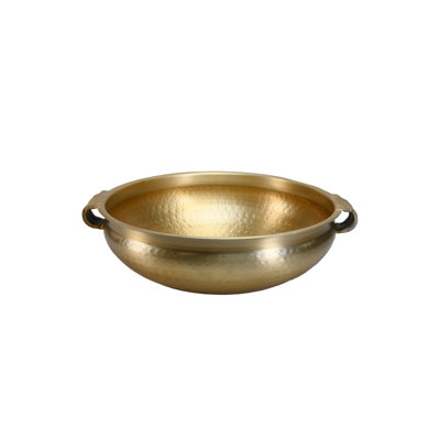 Nikithasri Handmade Aluminum Metal Decorative Bowl - Set of 1