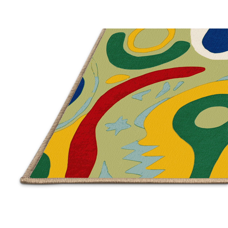 Jubilant Pop Rug, Square 4'