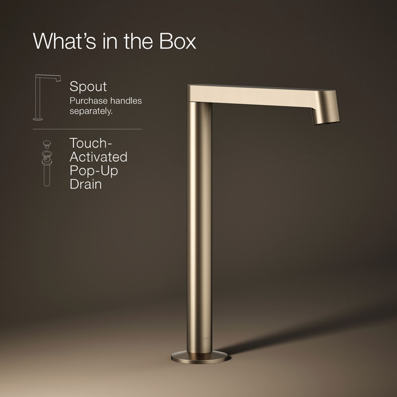 Components Tallbathroom Sink Spout with Row Design, Vibrant Brushed Bronze
