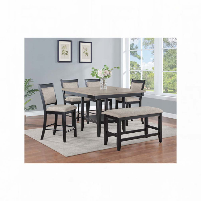 Counter Height Upholstered Dining Bench