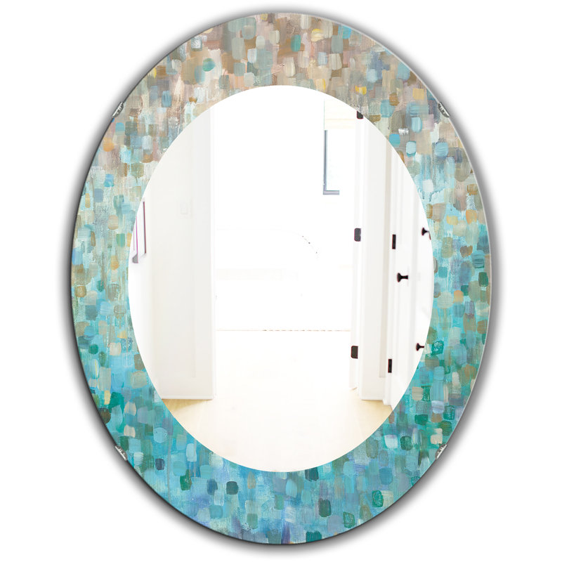 Blocked Abstract - Traditional Bathroom / Vanity Accent Mirror, 20" W x 30" H