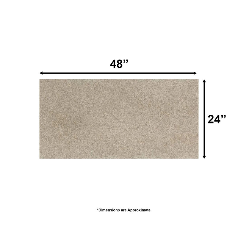 Florim Sensi 24 x 48" Lithos Italian Stone Look Porcelain Tile, Ivory