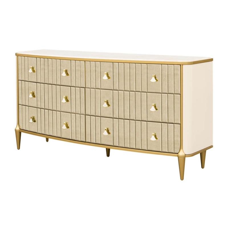 Commode carrée Scotts - champagne clair