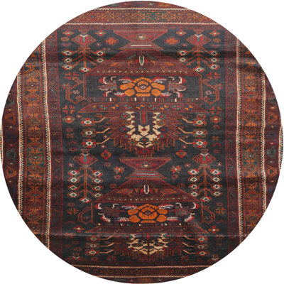 Tapis oriental multicolore tissé à la machine Oriental