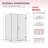 UKH07 67-1/8 to 68 in. W X 34 in. D X 80 in. H Frameless Hinged Shower Door in Chrome with EnduroShield 3/8 in. Clear Glass with 30 in. Door Panel-122547623-122547582