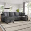 5 Seater Chenille Sofa & Chaise-985749831