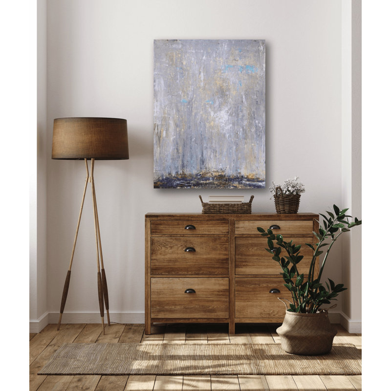 Blue Rain III by John Beard, 40" H x 30" W x 1.5" D, Wrapped Canvas