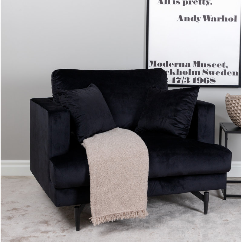 Lewandowski Upholstered Armchair, Black