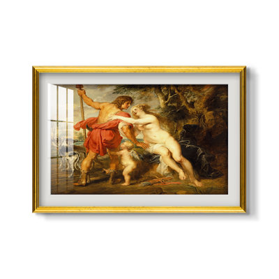 Vénus et Adonis, vers 1635 - Pierre Paul Rubens - Estampe encadrée sur mesure