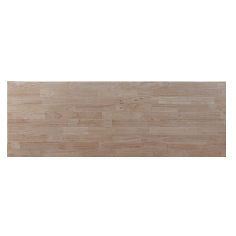 Unfinished Hevea Butcher Block Countertop, 120" H x 25" W x 2" D
