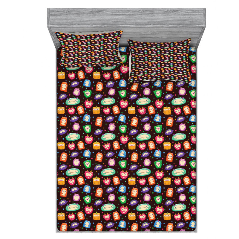 Alien Microfiber Sheet Set, Queen Sheet Set with Fitted Sheet