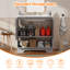 Meuble-lavabo moderne 36 po avec lavabo en céramique - armoire autoportante 2 portes à fermeture douce et 1 tablette ouverte, gris-472993562-472993560