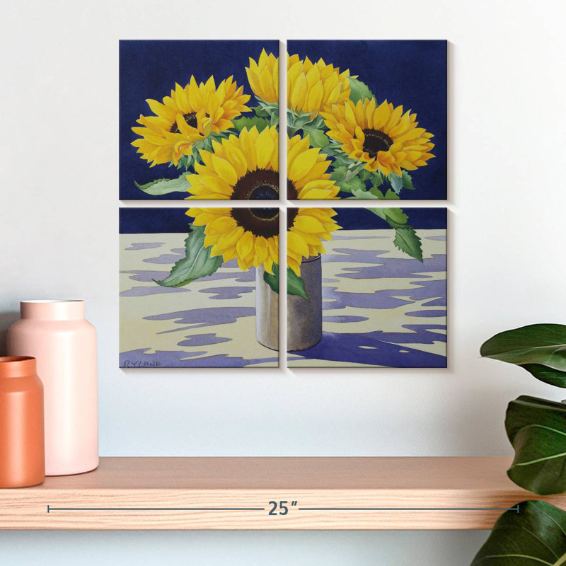 Harnek tournesol nature morte, H 18 po x l 18 po