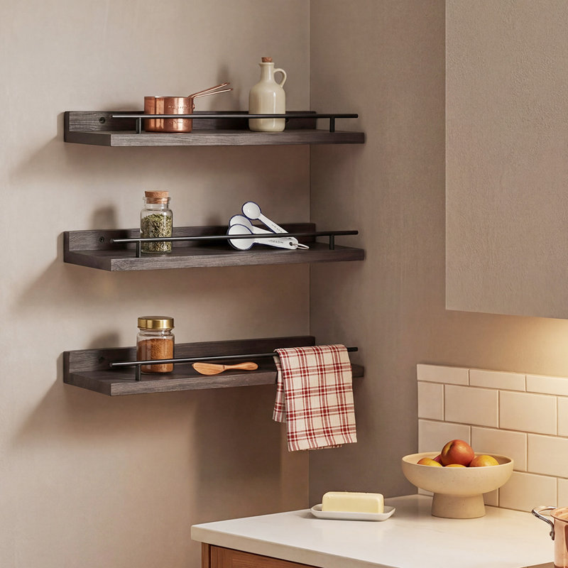 Solid Wood, Paulownia Wood Floating Shelf