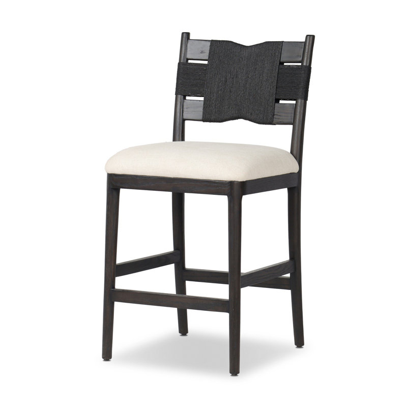 Tova Upholstered Stool, Black