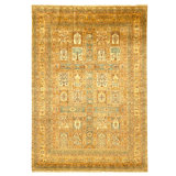 High-Quality Hand-Knotted Cream And Red Area Rug