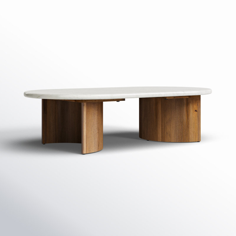 Paden Coffee Table, 17" H x 35" L x 65" W, Worn Oak