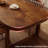 9-piece dining table set combination, rectangular solid wood tabletop