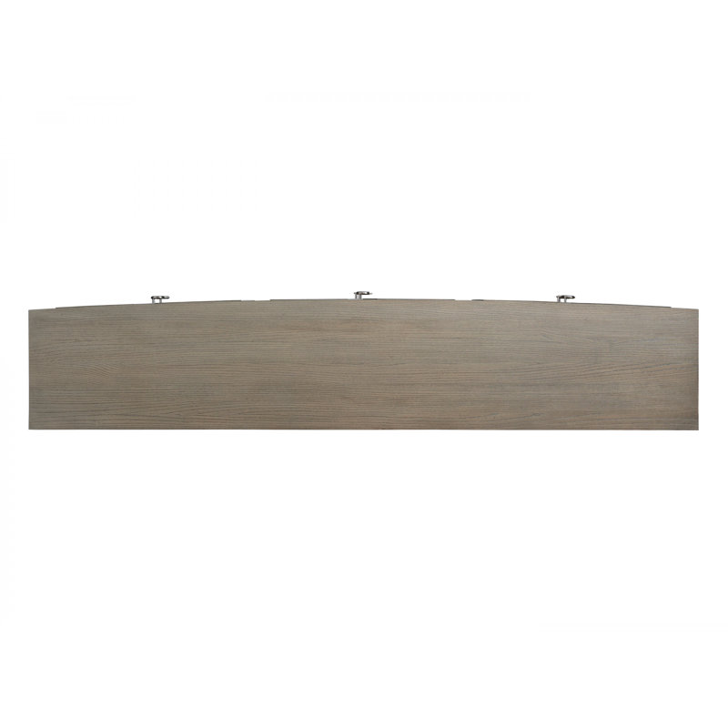 Gray Ash Veneer Transitional Media Console with Cabinet