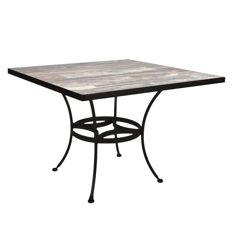 Tables Outdoor Square Dining Table, Venice Beach, Carbon Black