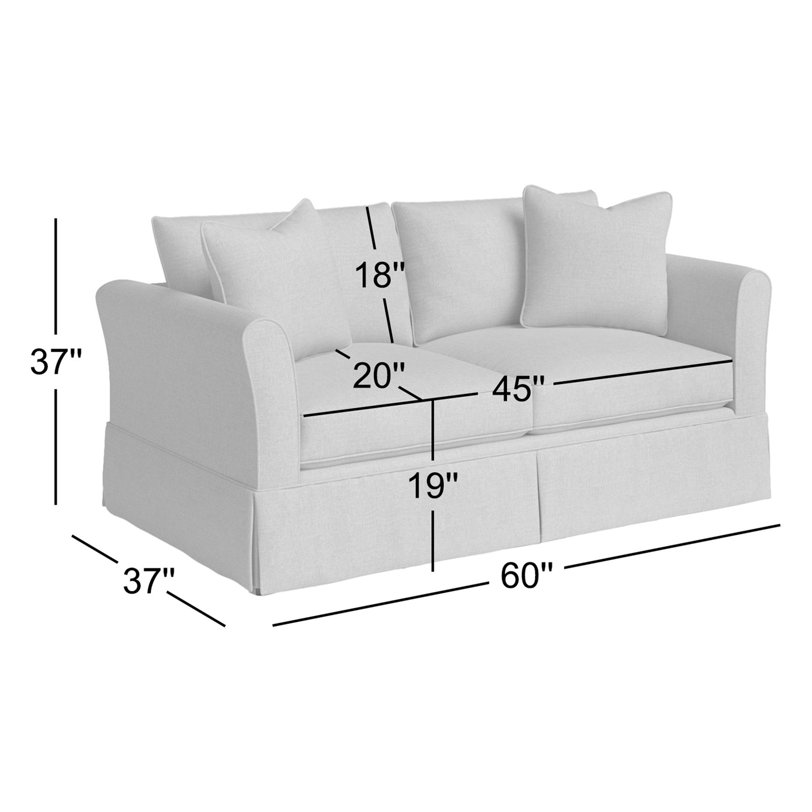 Shelby 60'' Upholstered Sleeper Sofa, Conversation Linen
