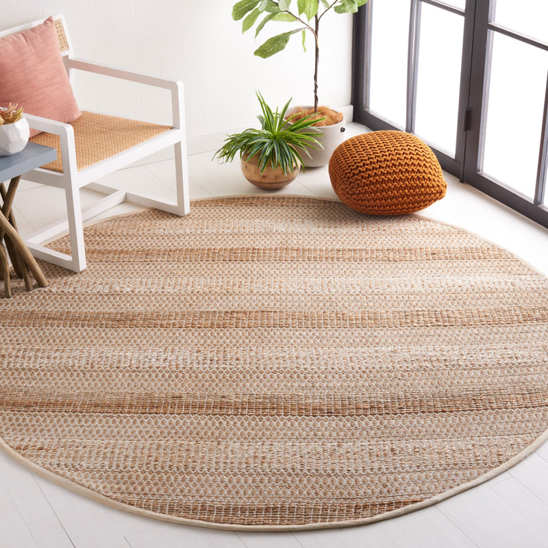Tapis ivoire / naturel Sorrell, Rond 7 pi