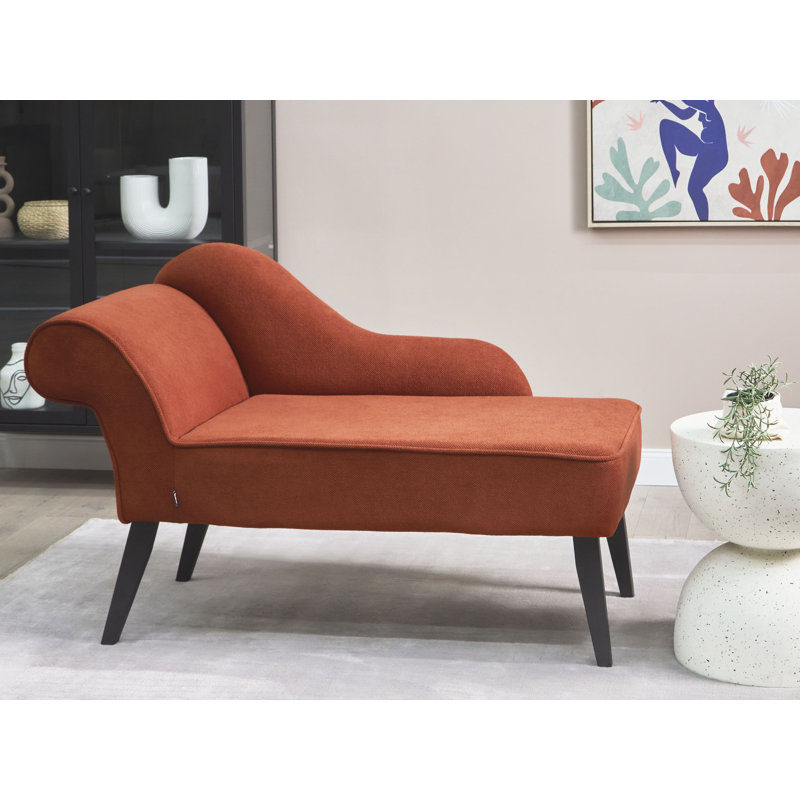 Ardeth Upholstered Chaise Lounge, Red, Left Hand Facing
