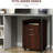 Brown Mobile Storage Cabinet With Drawer And Printer Stand On Castors, Ample For Office Cartridges Books, Compact Design Desk Placement, 4 Omnidirectional Wheels, Frame Metal Handle