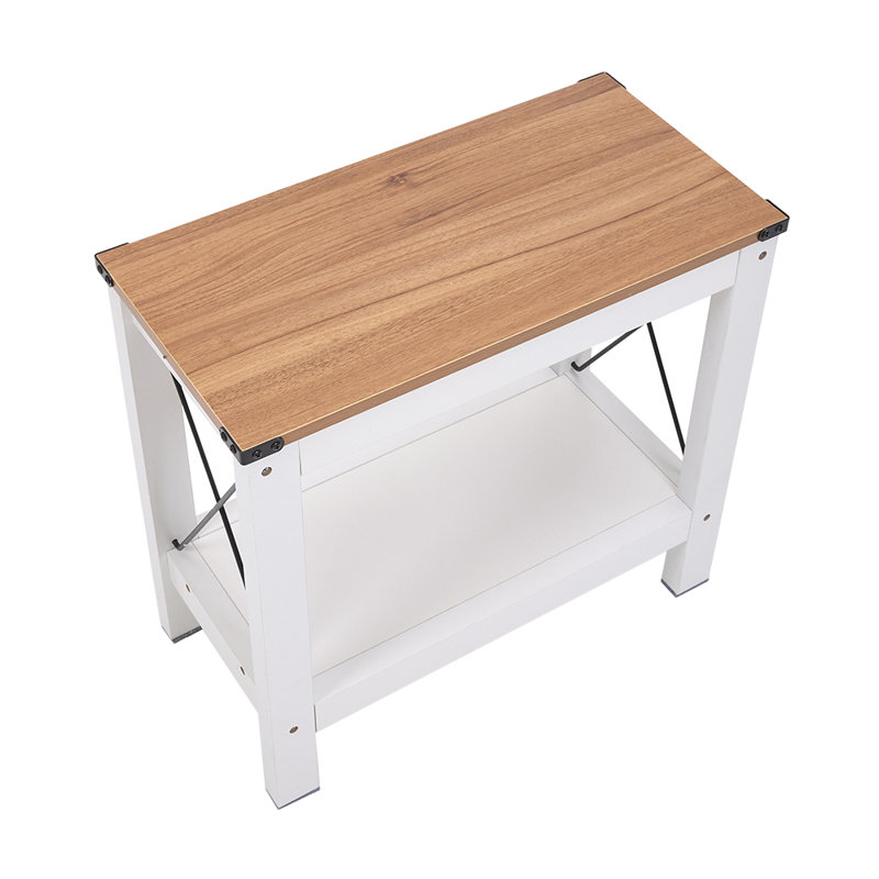 Tray Top End Table, White