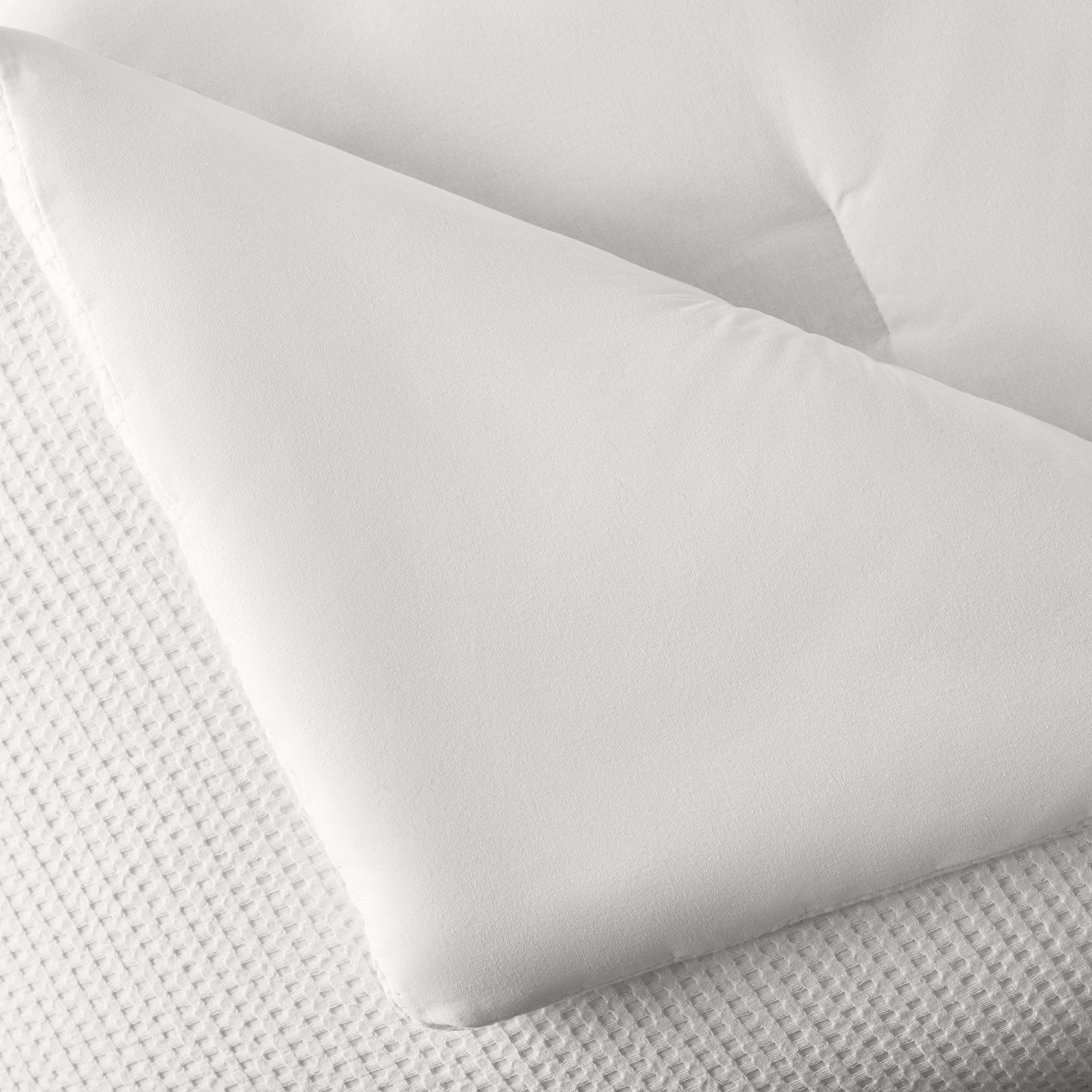 Felix Cotton Waffle Comforter Set, King / Cal King Comforter + 2 King Shams, White