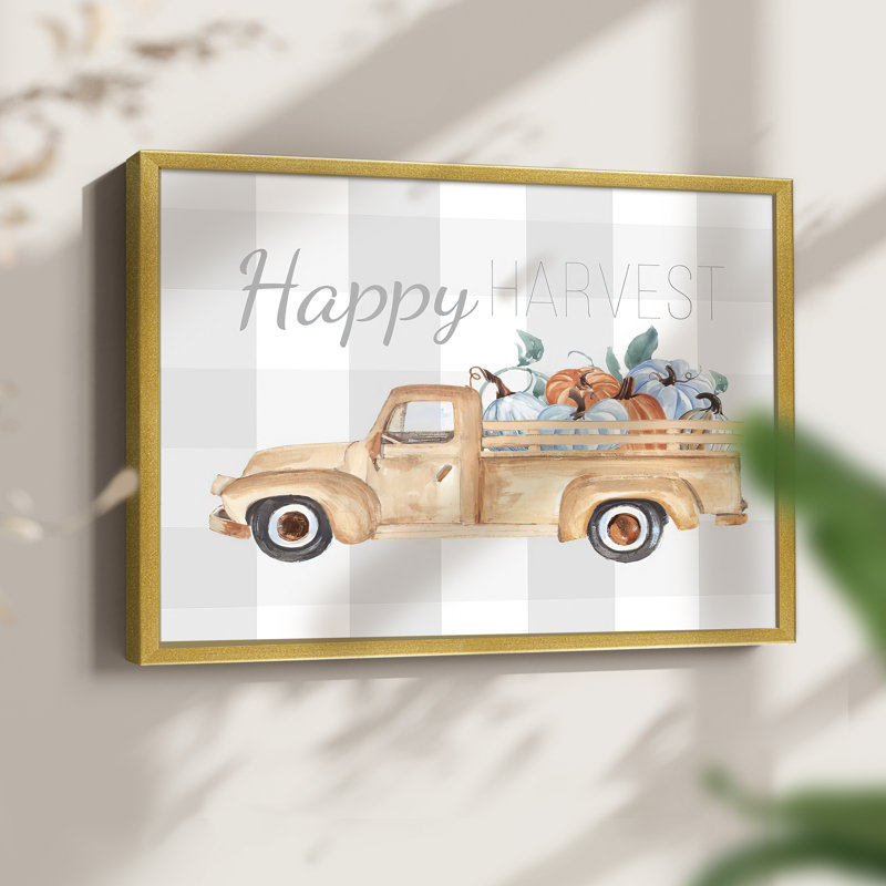 «Happy Harvest I», reproduction encadrée, H 8 po x l 10 po, Or
