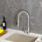 Single Handle Pull Down Sprayer Kitchen Faucet in Brushed Nickel-70509863