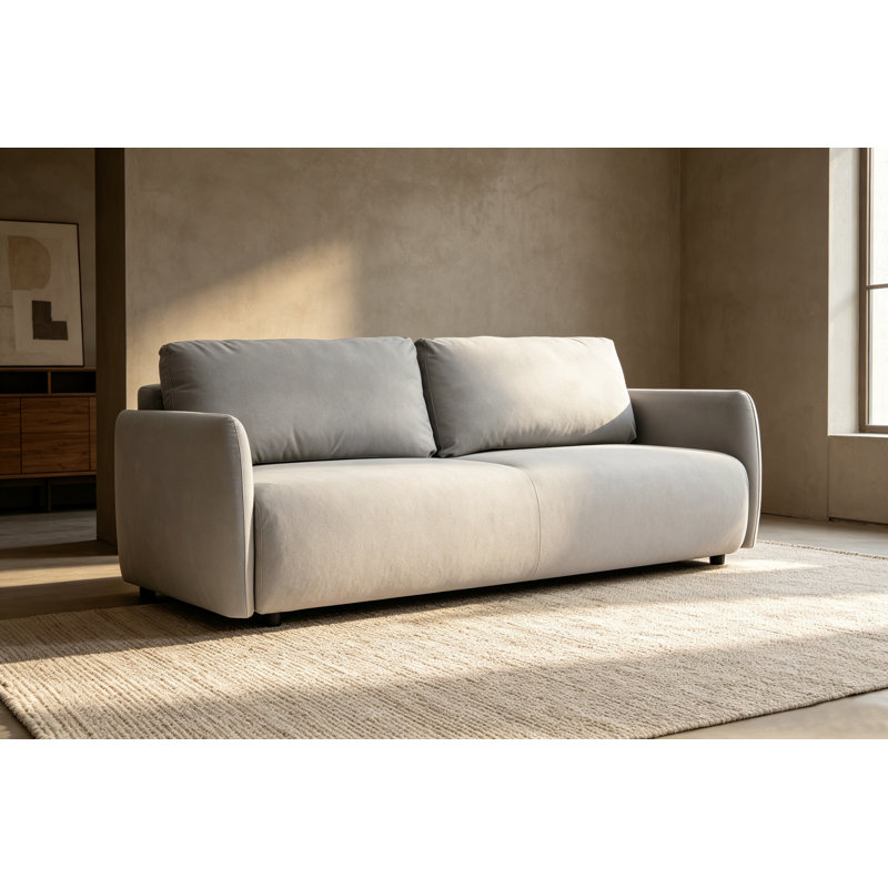 Noah 3 Seater Sofa Bed, Wool-Look Chenille - Grey